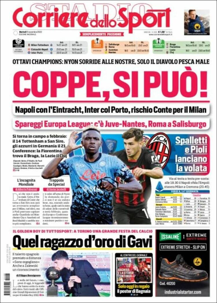 Portada de Corriere dello Sport (Italy)