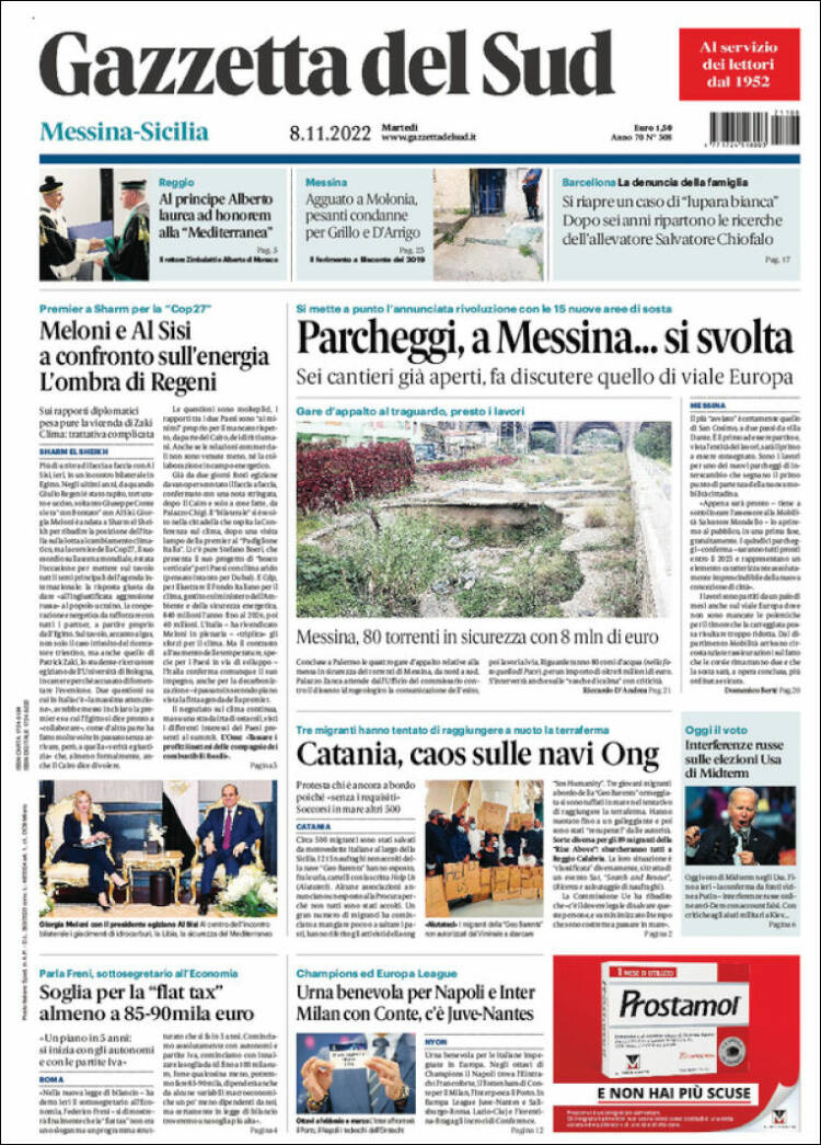 Portada de Gazzetta del Sud (Italy)