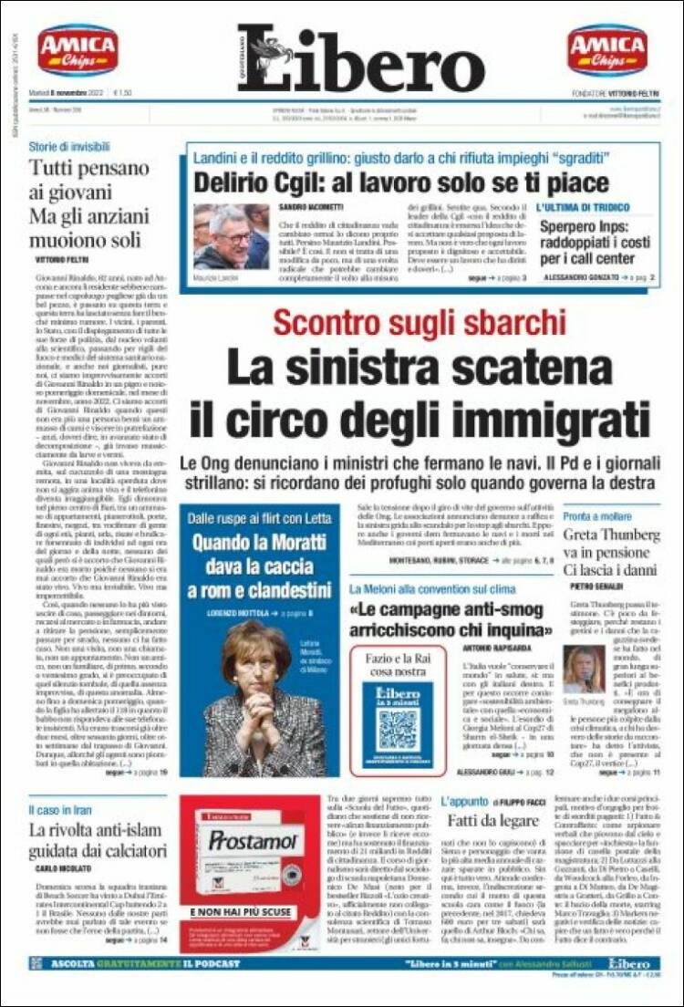 Portada de Libero (Italy)