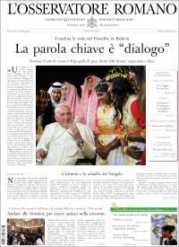 Portada de L'Osservatore Romano (Italia)