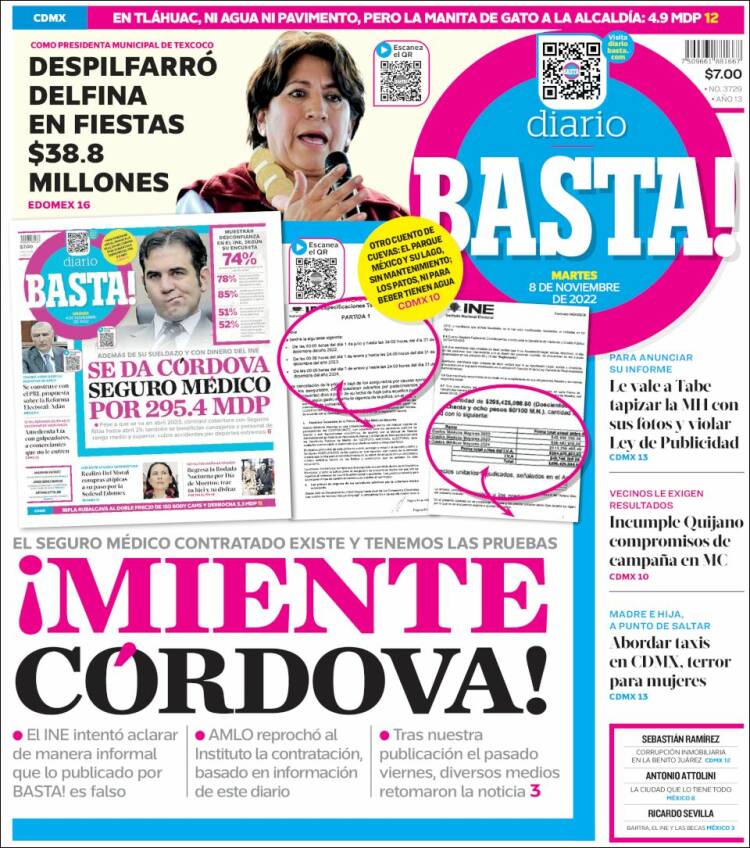 Portada de Diario Basta (Mexico)