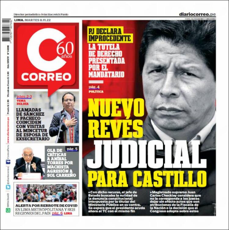 Portada de Diario Correo (Per&uacute;)