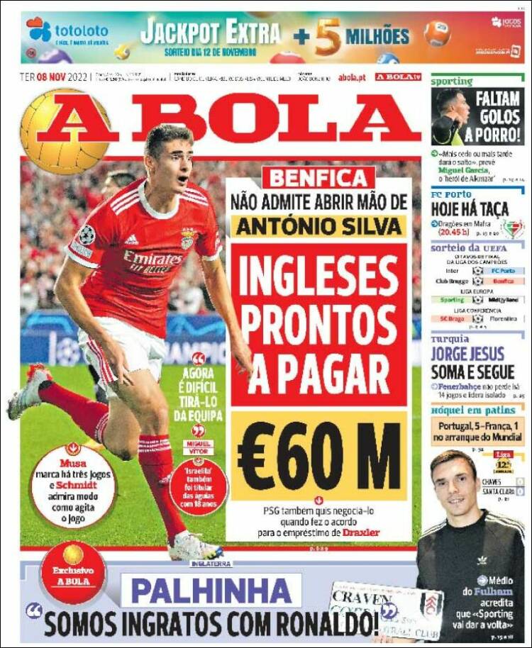 Portada de A Bola (Portugal)