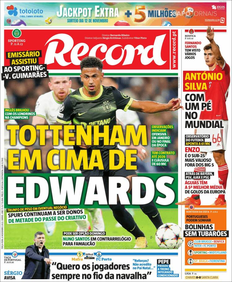 Portada de Record (Portugal)