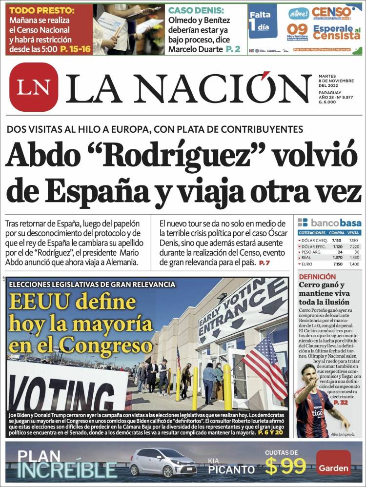 Portada de La Nación (Paraguay)