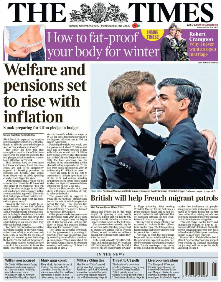 Portada de The Times (United Kingdom)