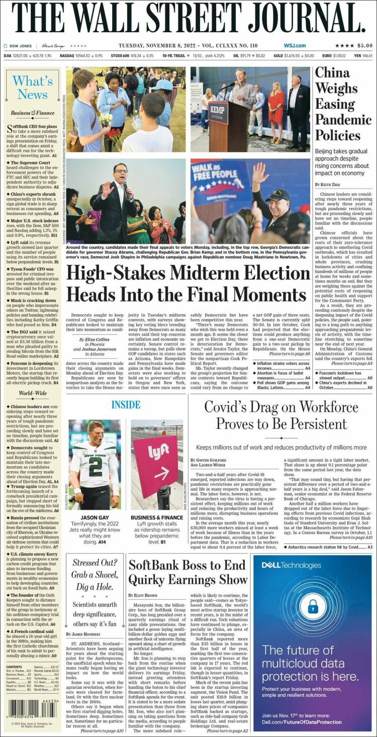 Portada de Wall Street Journal (USA)