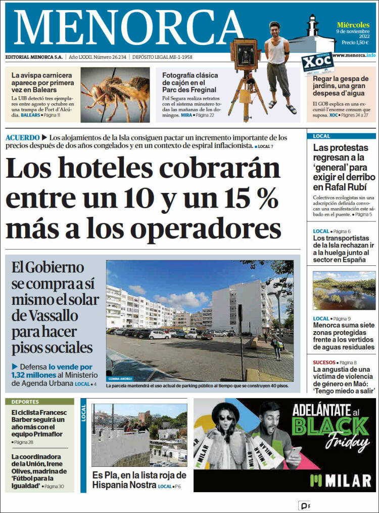 Portada de Menorca - Diario Insular (Spain)