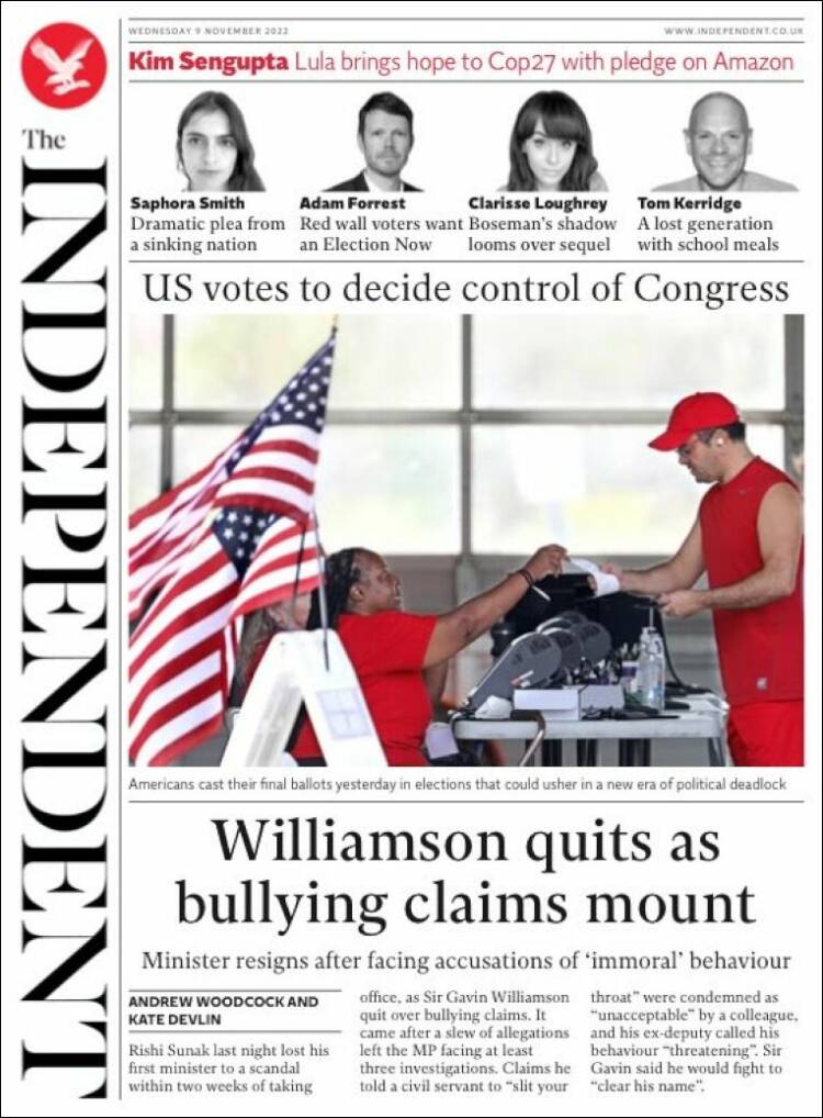 Portada de The Independent (United Kingdom)