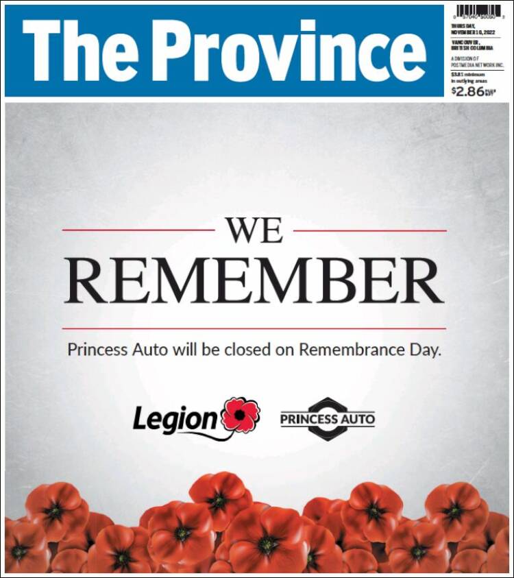 Portada de The Province (Canada)