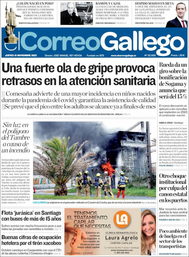 Portada de El Correo Gallego (Spain)