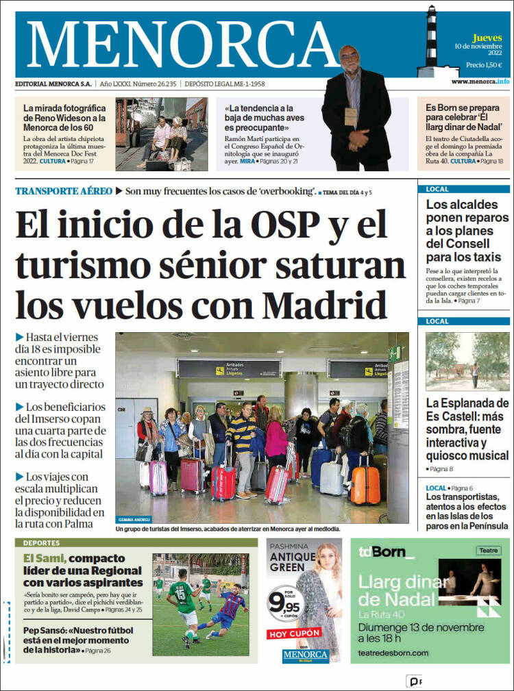 Portada de Menorca - Diario Insular (Spain)