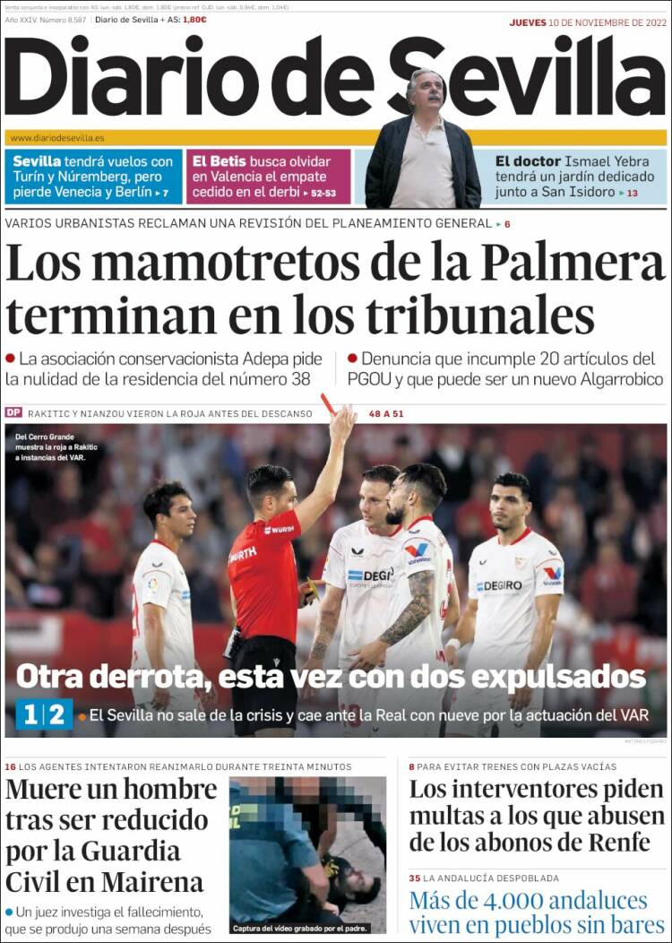 Portada de Diario de Sevilla (España)