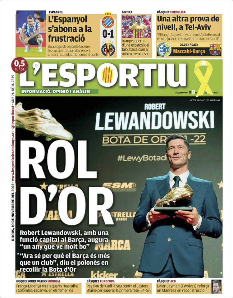 Portada de L'Esportiu (Spain)