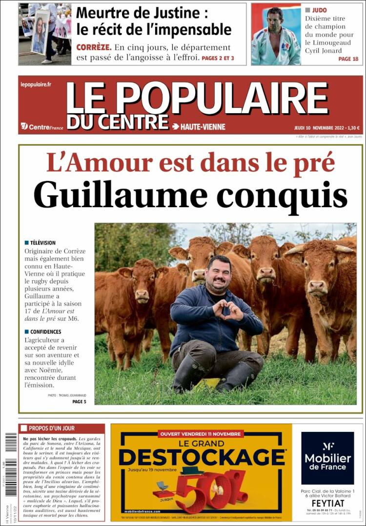 Portada de Le Populaire du Centre (France)