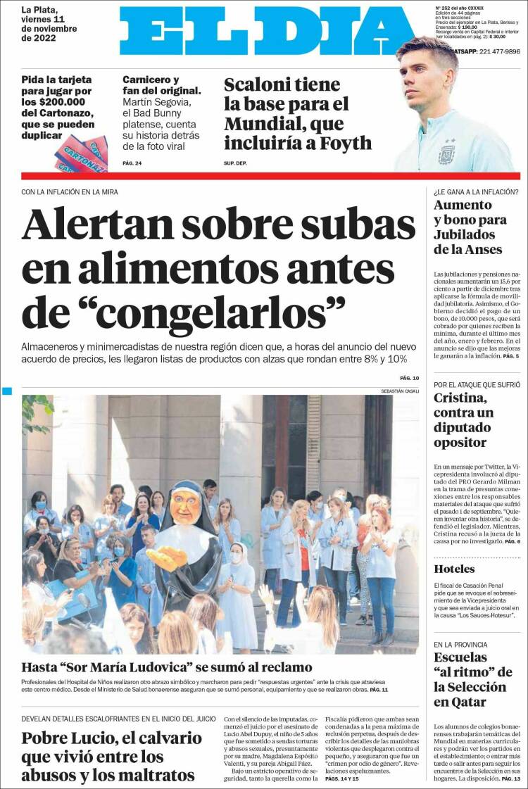 Portada de El Día de la Plata (Argentina)