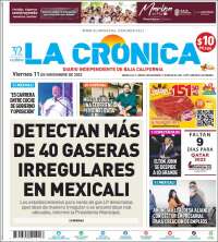 Portada de La Crónica de Baja California (M&eacute;xico)