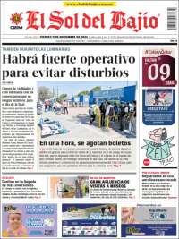 Portada de El Sol del Bajio (M&eacute;xico)