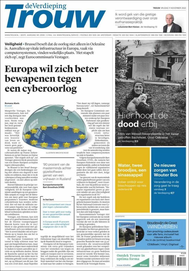 Portada de Trouw (Pays-Bas)