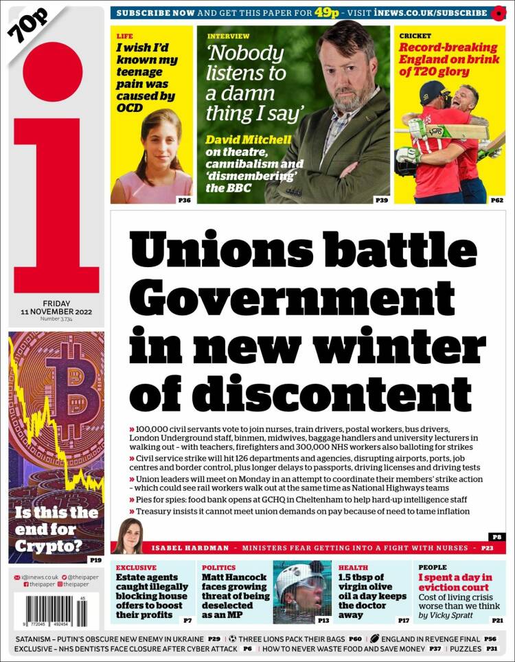Portada de The i (United Kingdom)