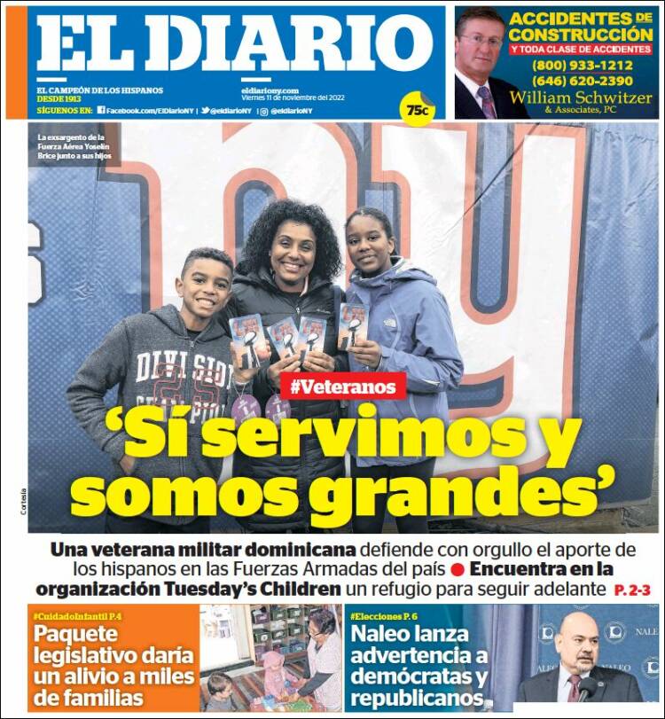 Portada de El Diario NY (USA)