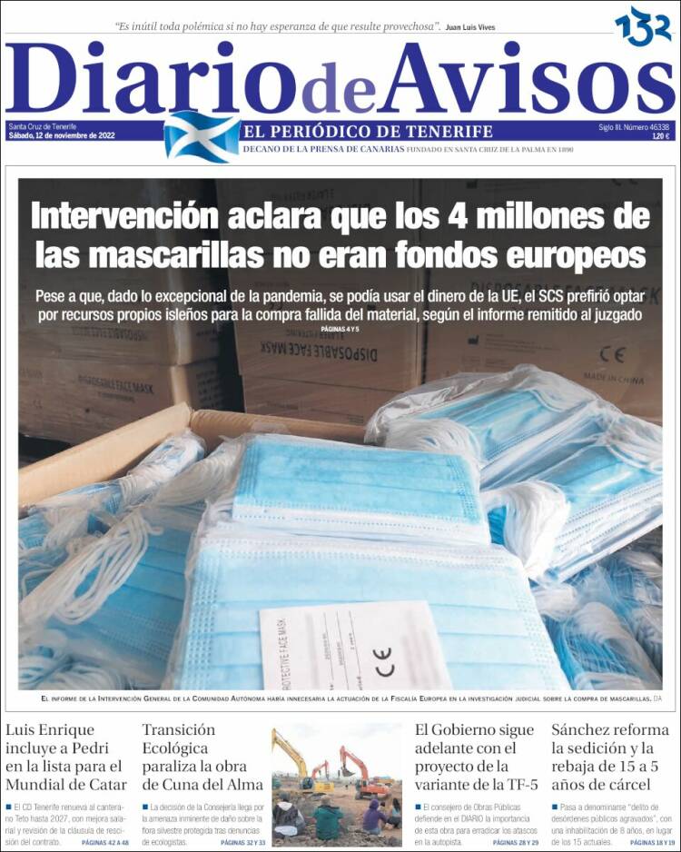 Portada de Diarios de Avisos (Espa&ntilde;a)