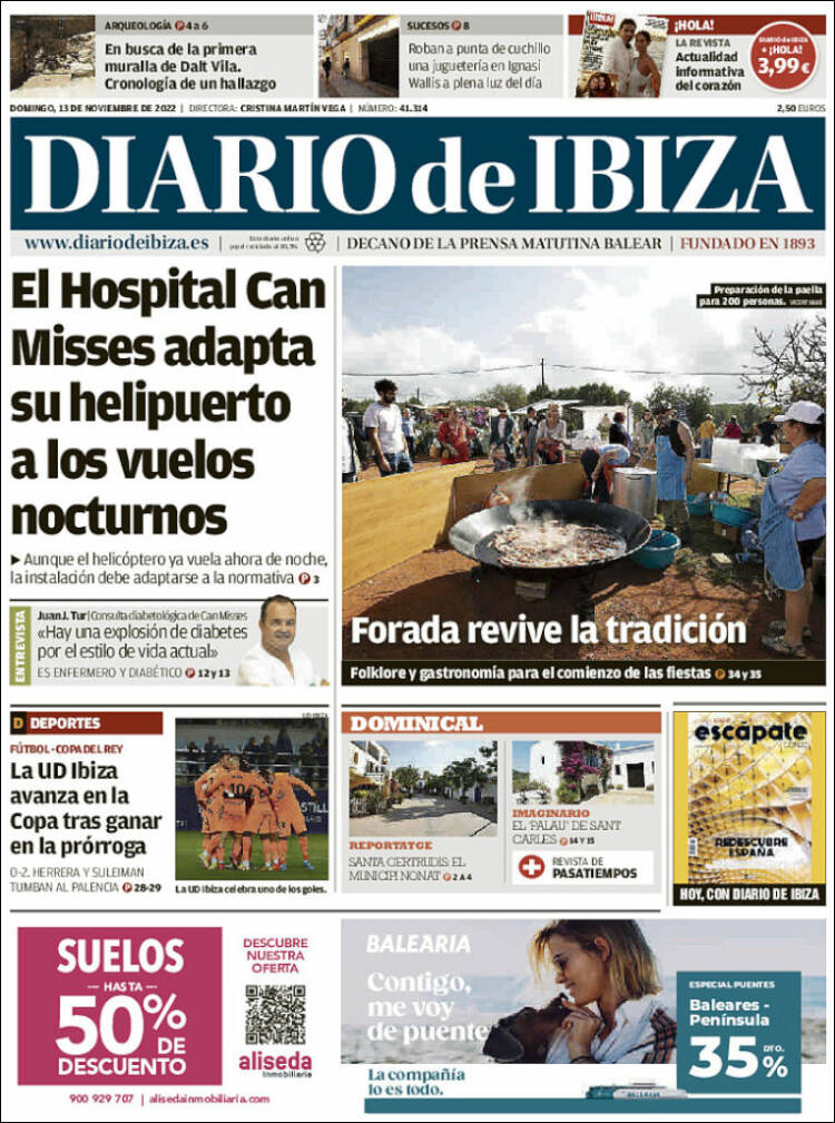 Portada de Diario de Ibiza (España)