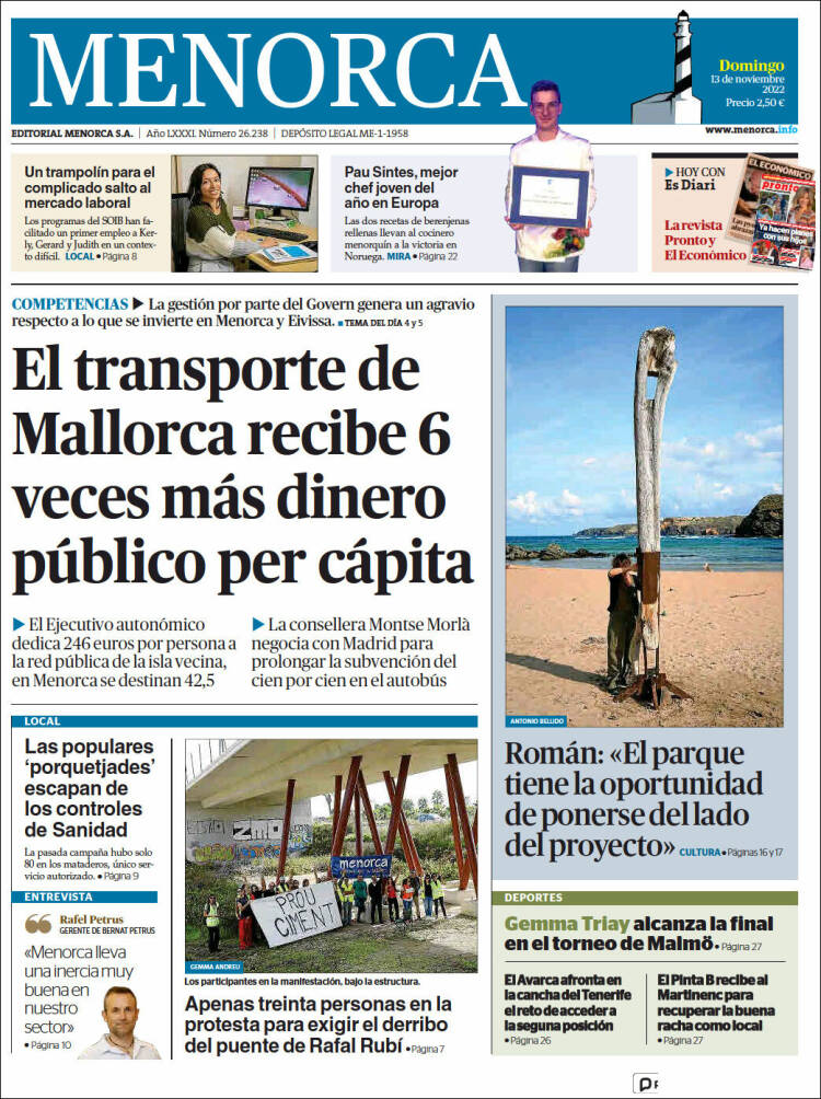 Portada de Menorca - Diario Insular (España)
