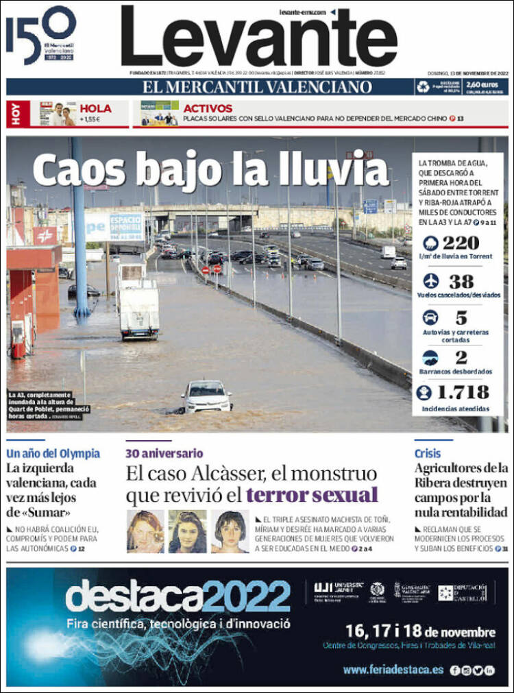 Portada de Levante (España)