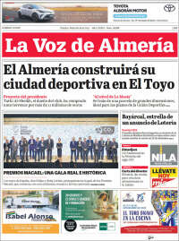 Portada de La Voz de Almería (España)