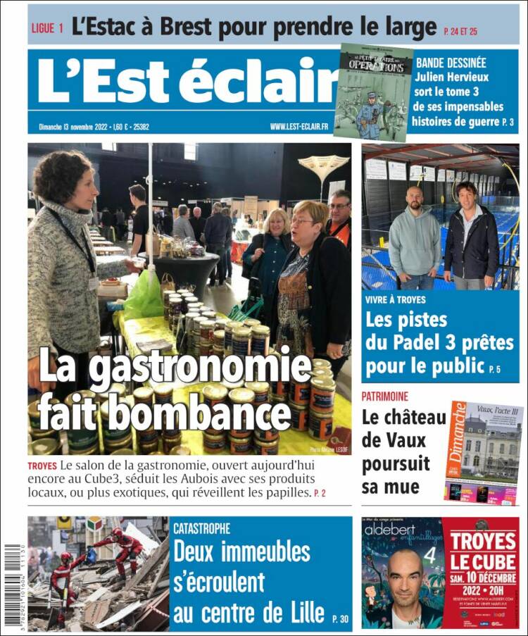 Portada de L'Est Eclair (Francia)