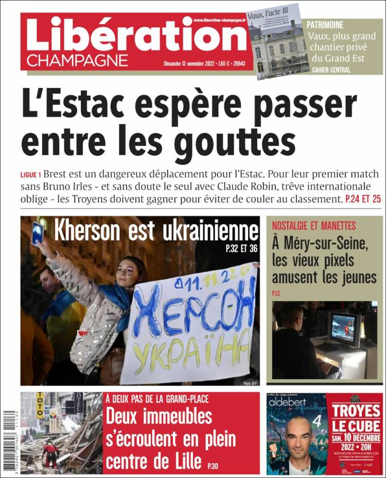 Portada de Libération Champagne (Francia)