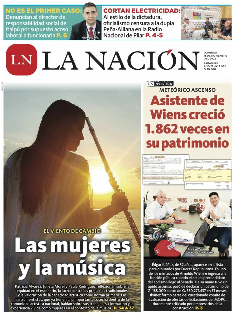 Portada de La Nación (Paraguay)