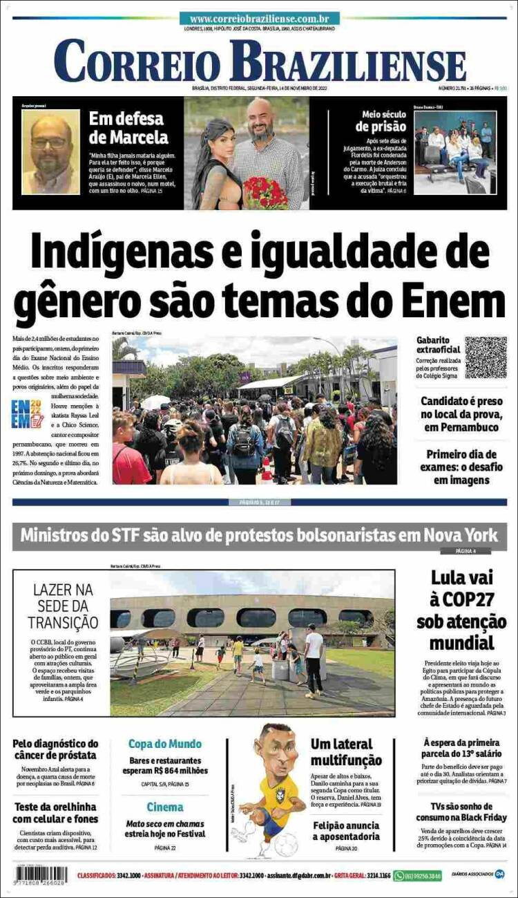 Portada de Correio Braziliense (Brasil)