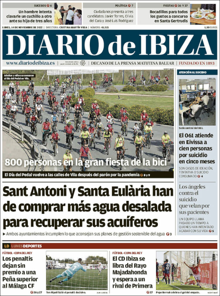 Portada de Diario de Ibiza (España)