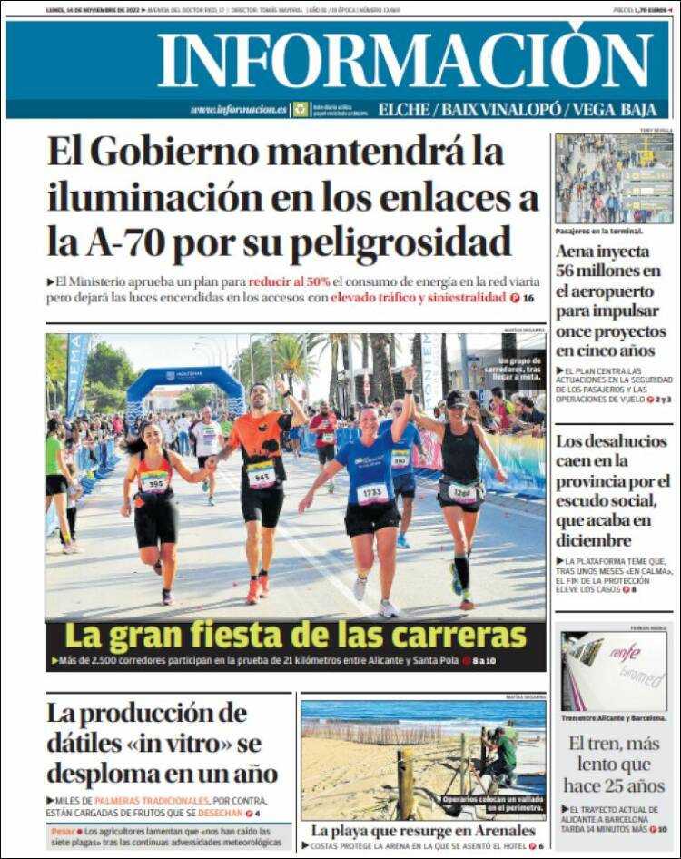 Portada de Diario Información (España)