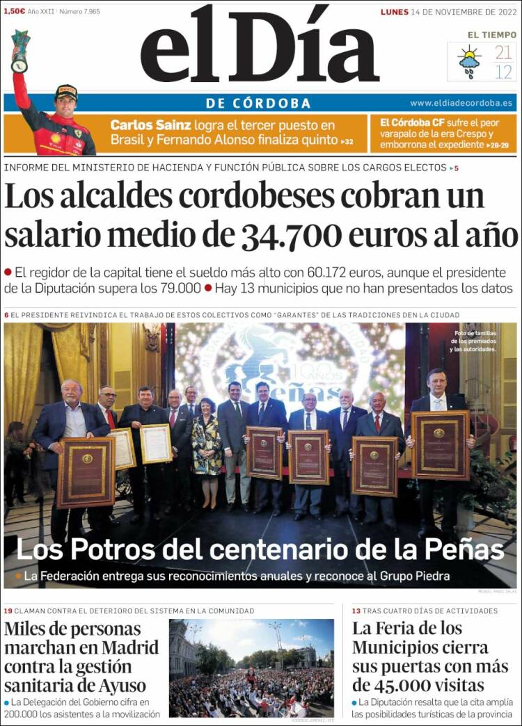 Portada de El Día de Córdoba (Spain)