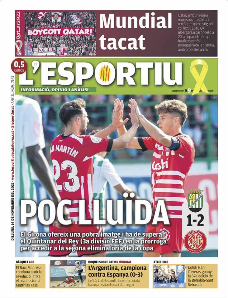 Portada de L'Esportiu : Girona (España)