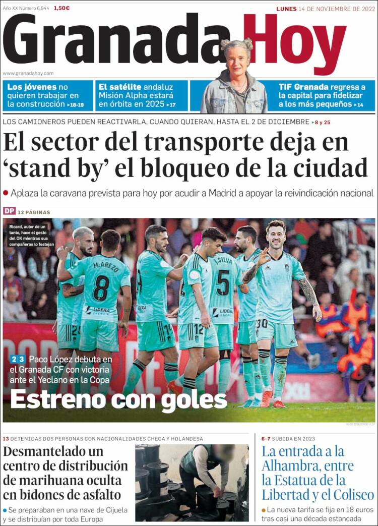 Portada de Granada Hoy (España)