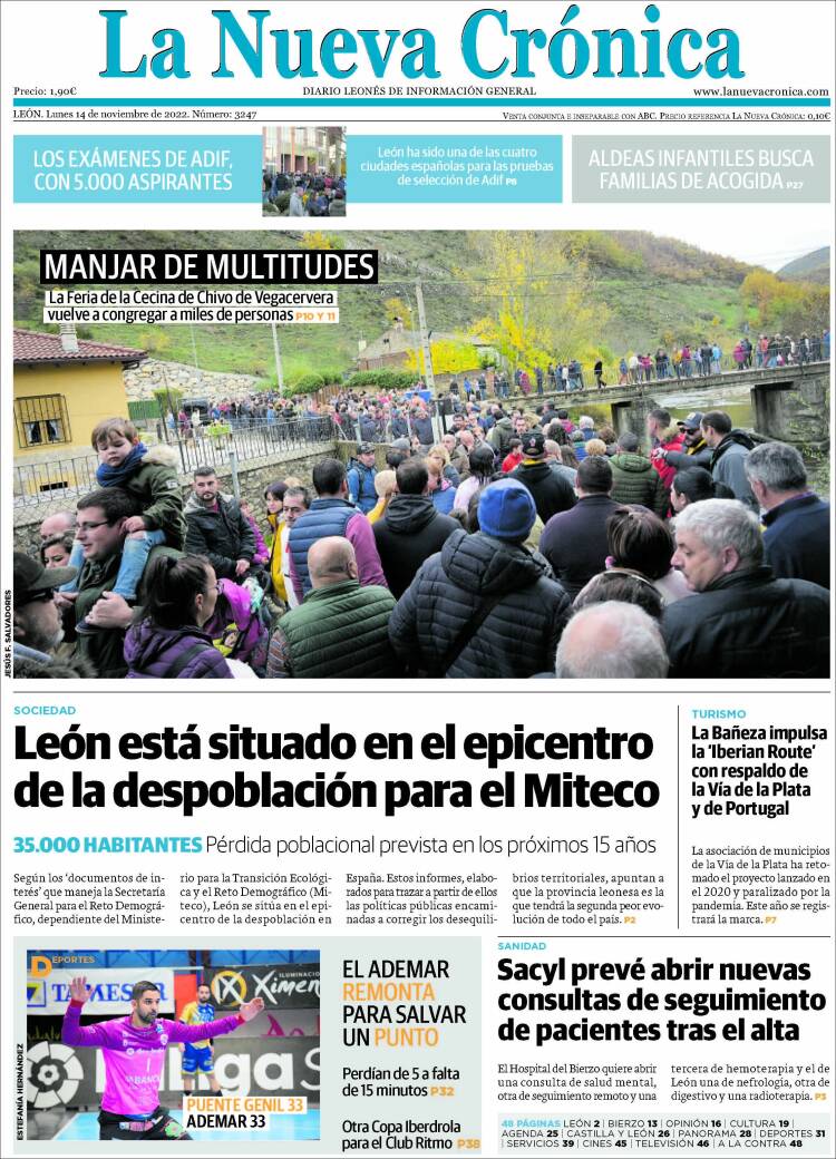 Portada de La Nueva Crónica (España)