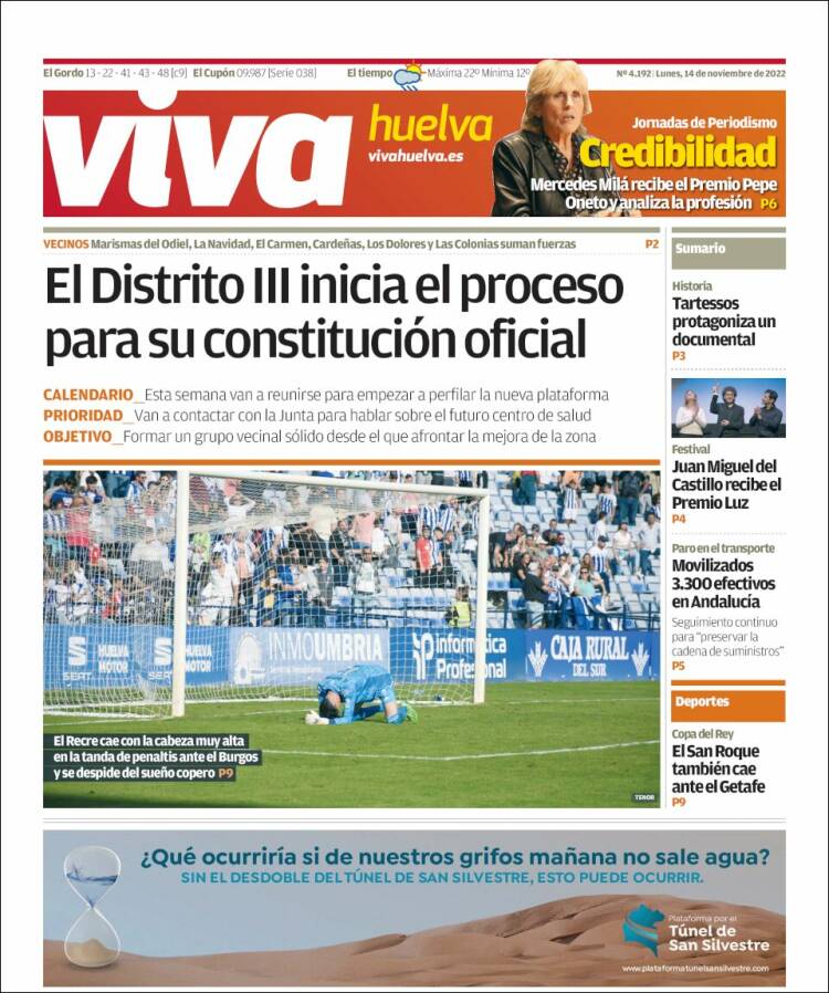 Portada de Viva Huelva (España)