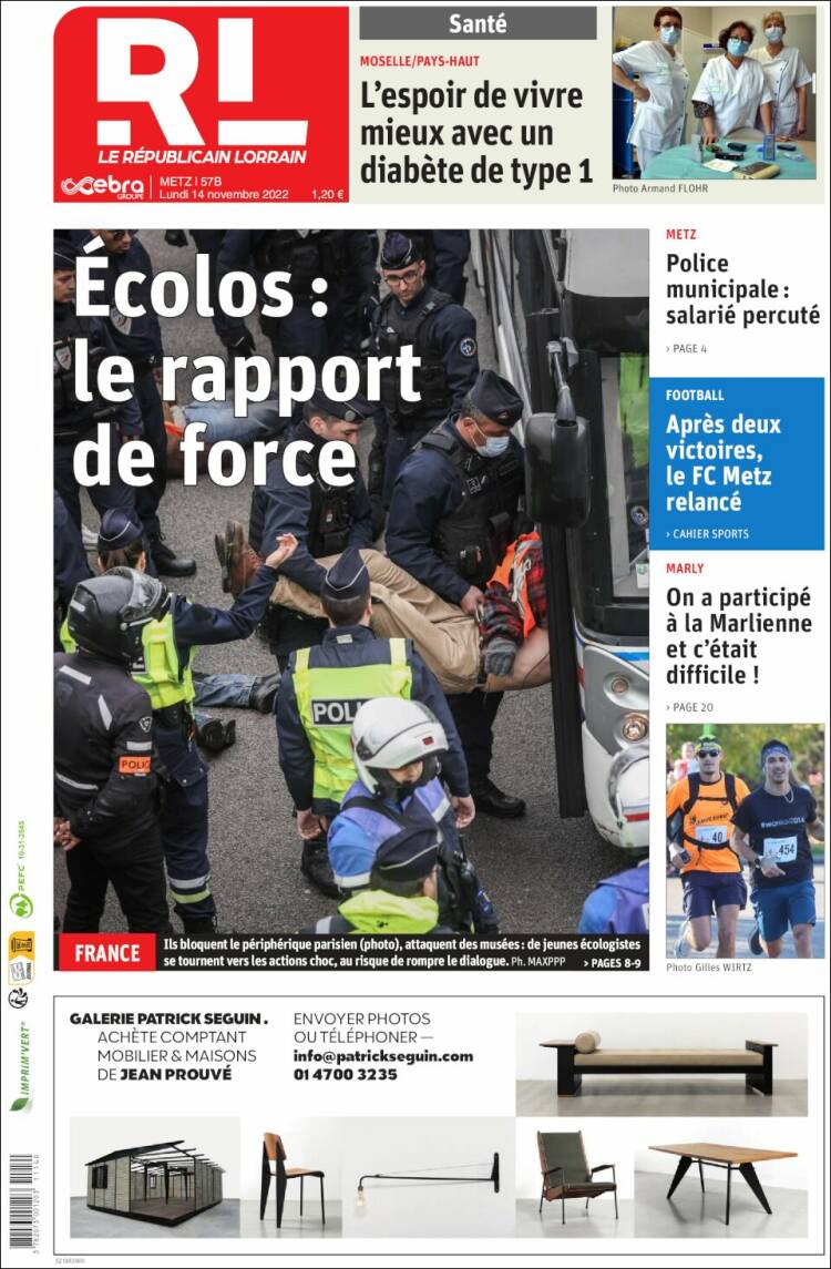 Portada de Le Republicain Lorrain (Francia)