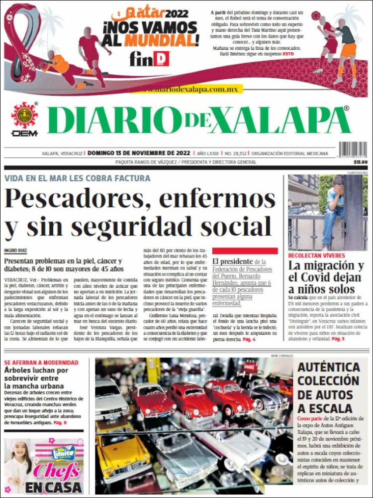 Portada de Diario de Xalapa (Mexique)