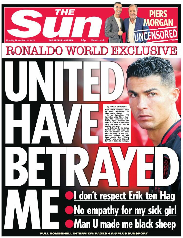 Portada de The Sun (Reino Unido)