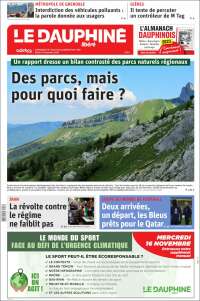 Portada de Le Dauphiné Libéré (France)