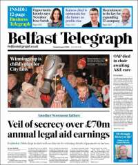 Portada de Belfast Telegraph (Reino Unido)