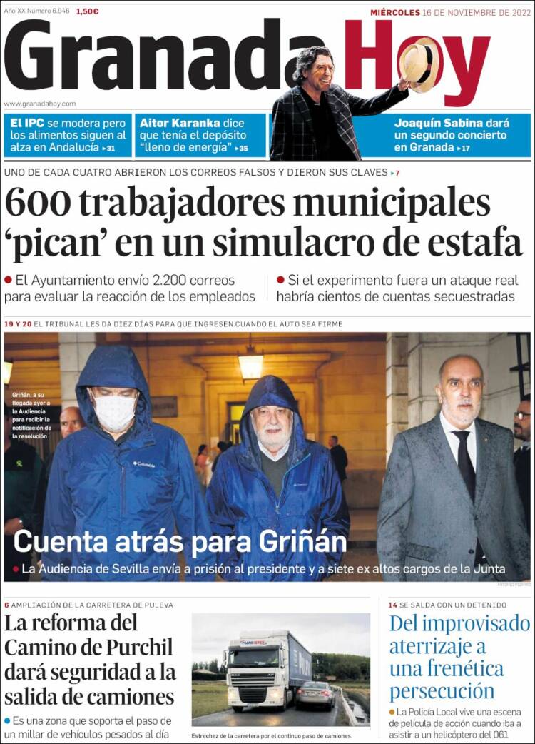 Portada de Granada Hoy (Spain)