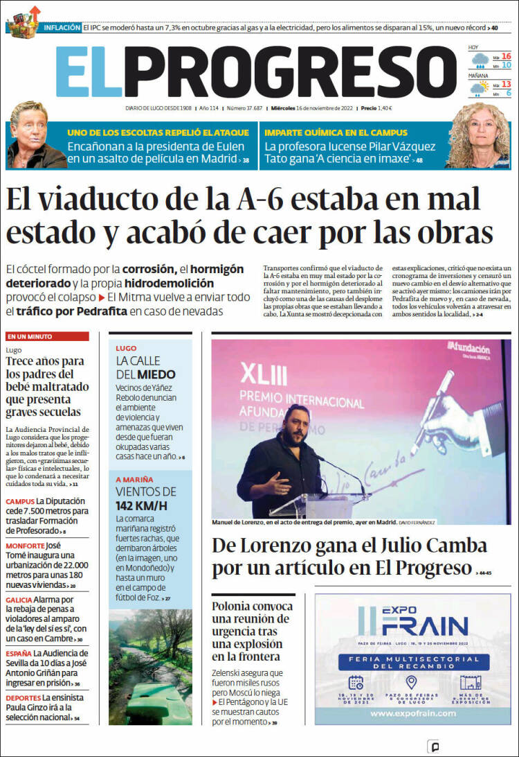 Portada de El Progreso (Spain)