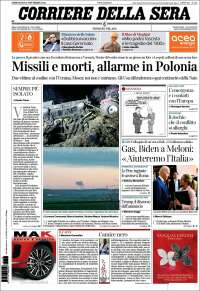 Portada de Corriere della Sera (Italy)