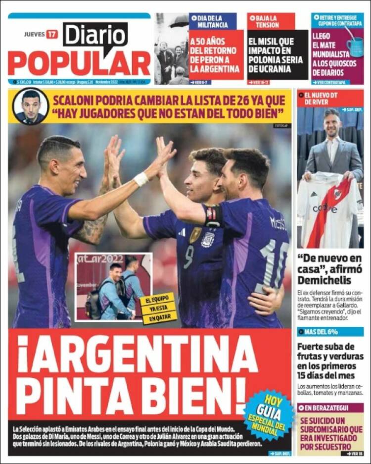 Portada de Diario Popular (Argentina)